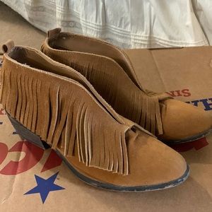 Maurice’s fringe booties